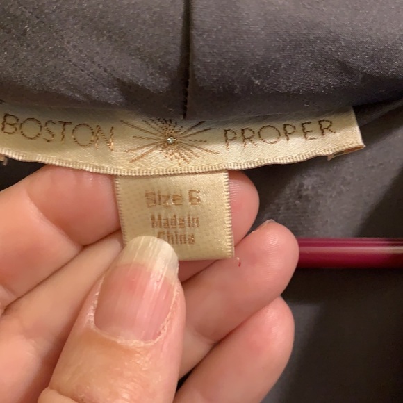 Boston Proper silver swoop neck top - Picture 3 of 4